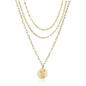 Ela Rae starburst pre-layered charm necklace